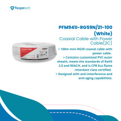 DAHUA - SIAMESE CABLE RG59+2C 100 M, DH-PFM9411-RG59N/21-100